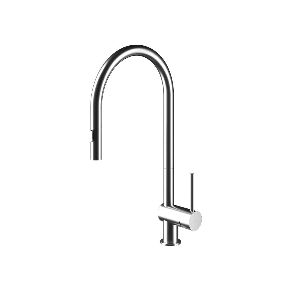 MGS Cucina Vela SD Kitchen Faucet with Pull-down Spray Stainless Steel Matte 21-1/8'' Height 10-3/16'' Projection