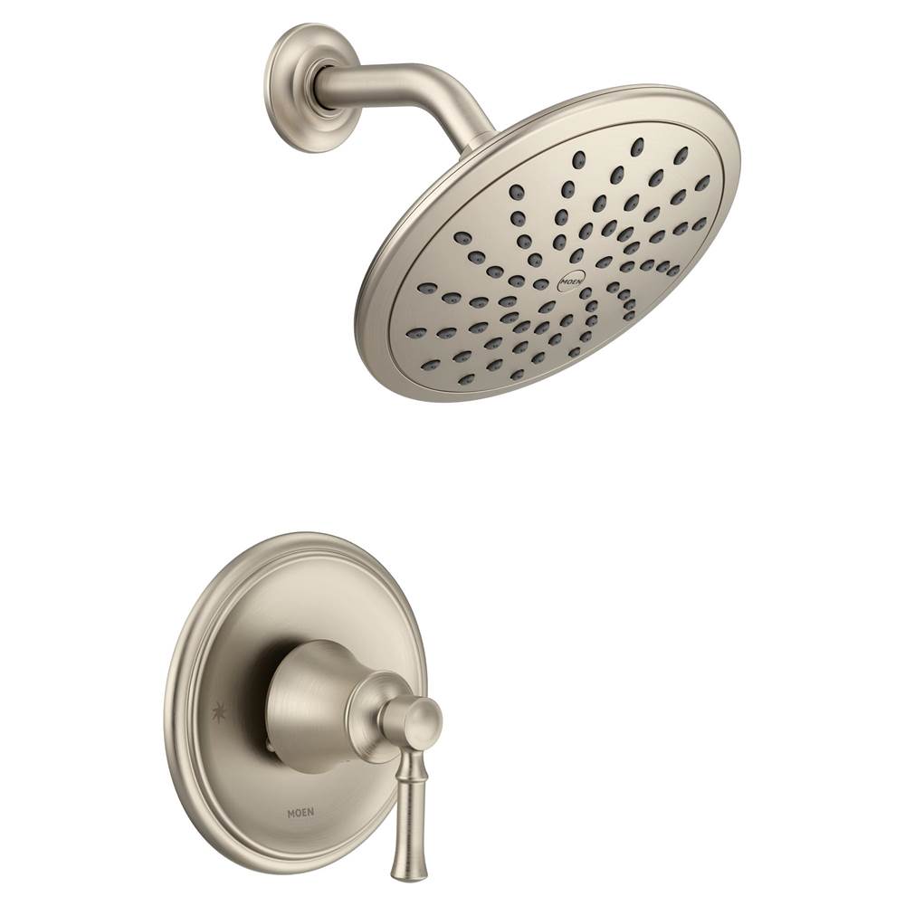 Moen Dartmoor Posi-Temp Rain Shower Single-Handle Shower Only Faucet Trim Kit in Brushed Nickel (Valve Sold Separately)