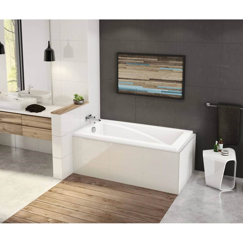 Maax ModulR 6032 IF (With Armrests) Acrylic Corner Left Left-Hand Drain Bathtub in White