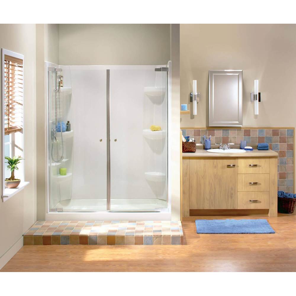Maax Rectangular Base 6036 3 in. Acrylic Alcove Shower Base with Center Drain in White