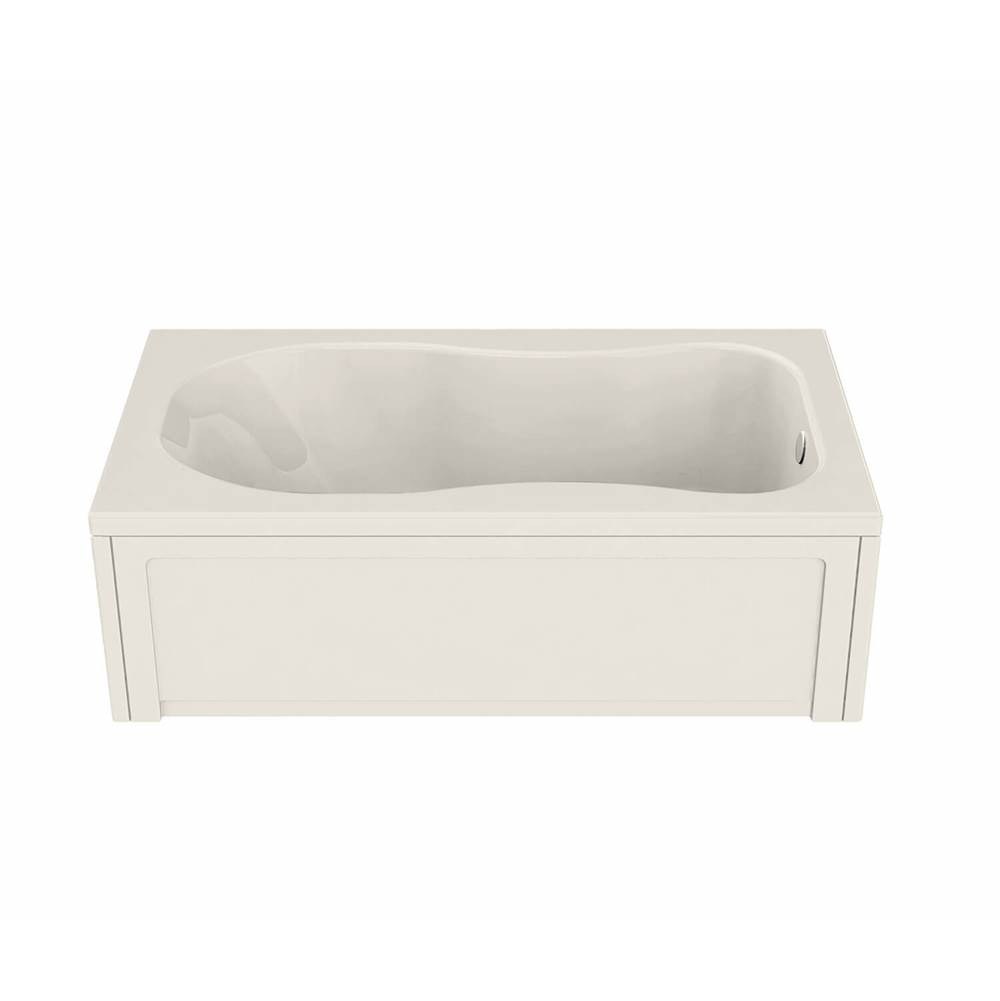 Maax Topaz 6032 Acrylic Alcove End Drain Combined Hydromax & Aerofeel Bathtub in Biscuit