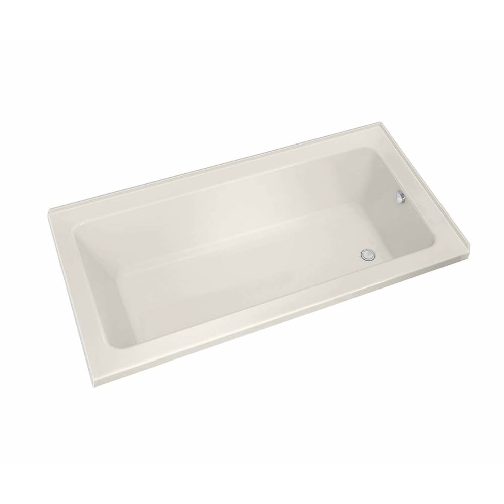 Maax Pose 6636 IF Acrylic Corner Right Right-Hand Drain Combined Whirlpool & Aeroeffect Bathtub in Biscuit