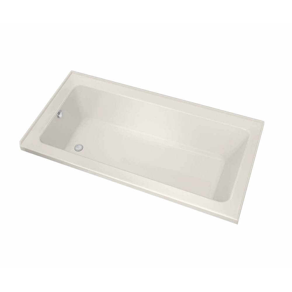 Maax Pose 7242 IF Acrylic Alcove Right-Hand Drain Whirlpool Bathtub in Biscuit