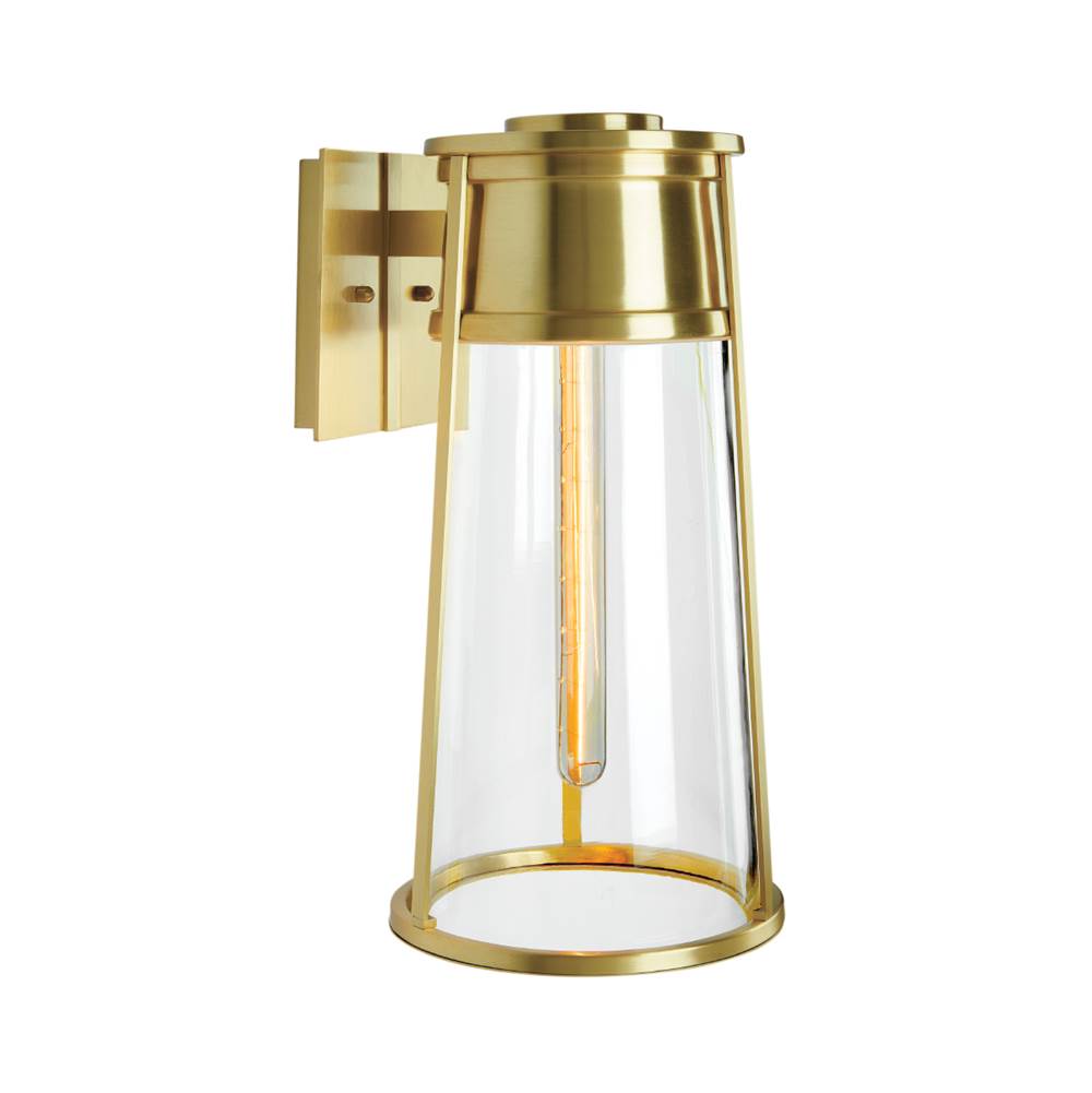 Norwell Cone Outdoor Wall Light - Satin Brass