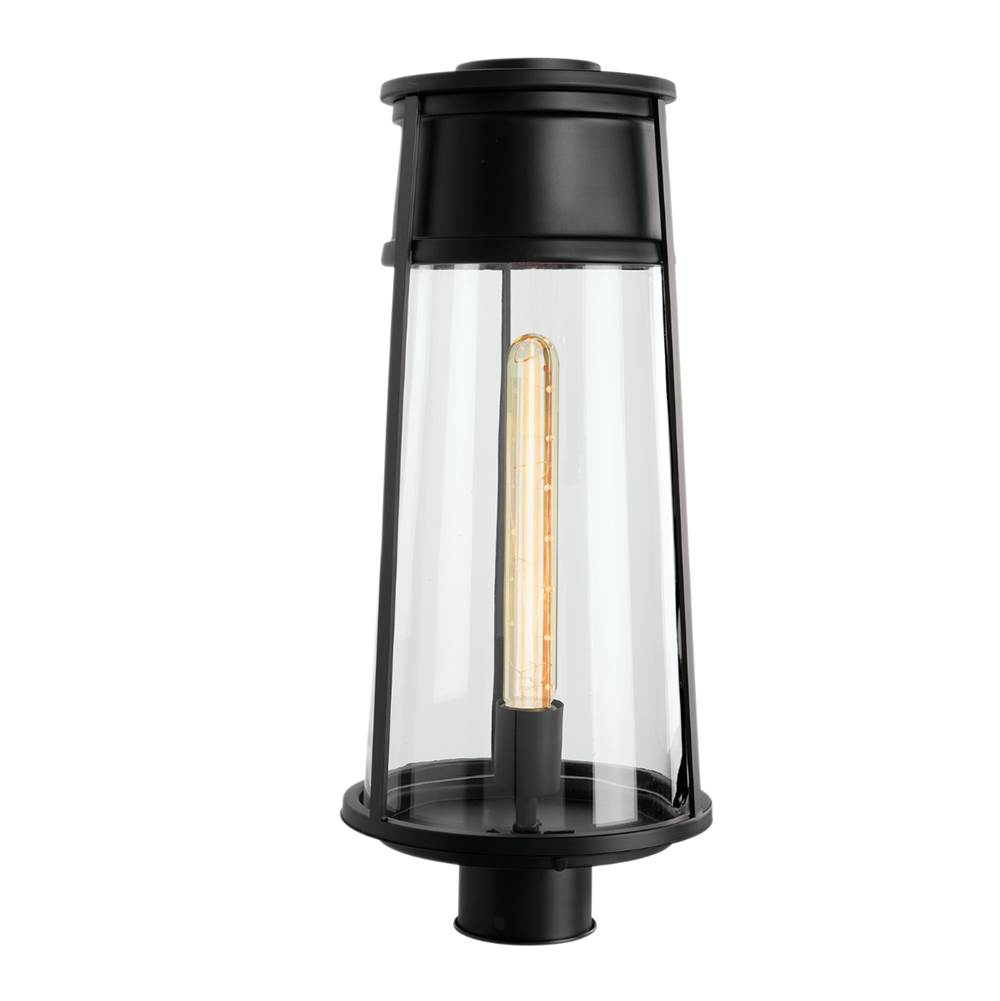 Norwell Cone Outdoor Post Lantern Light - Matte Black
