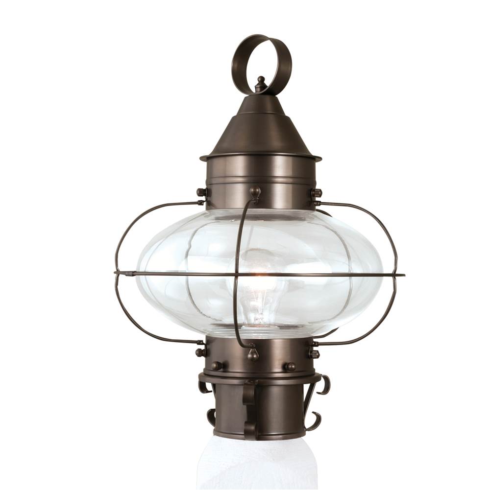 Norwell Cottage Onion Outdoor Post Lantern - Bronze with Clear Glass