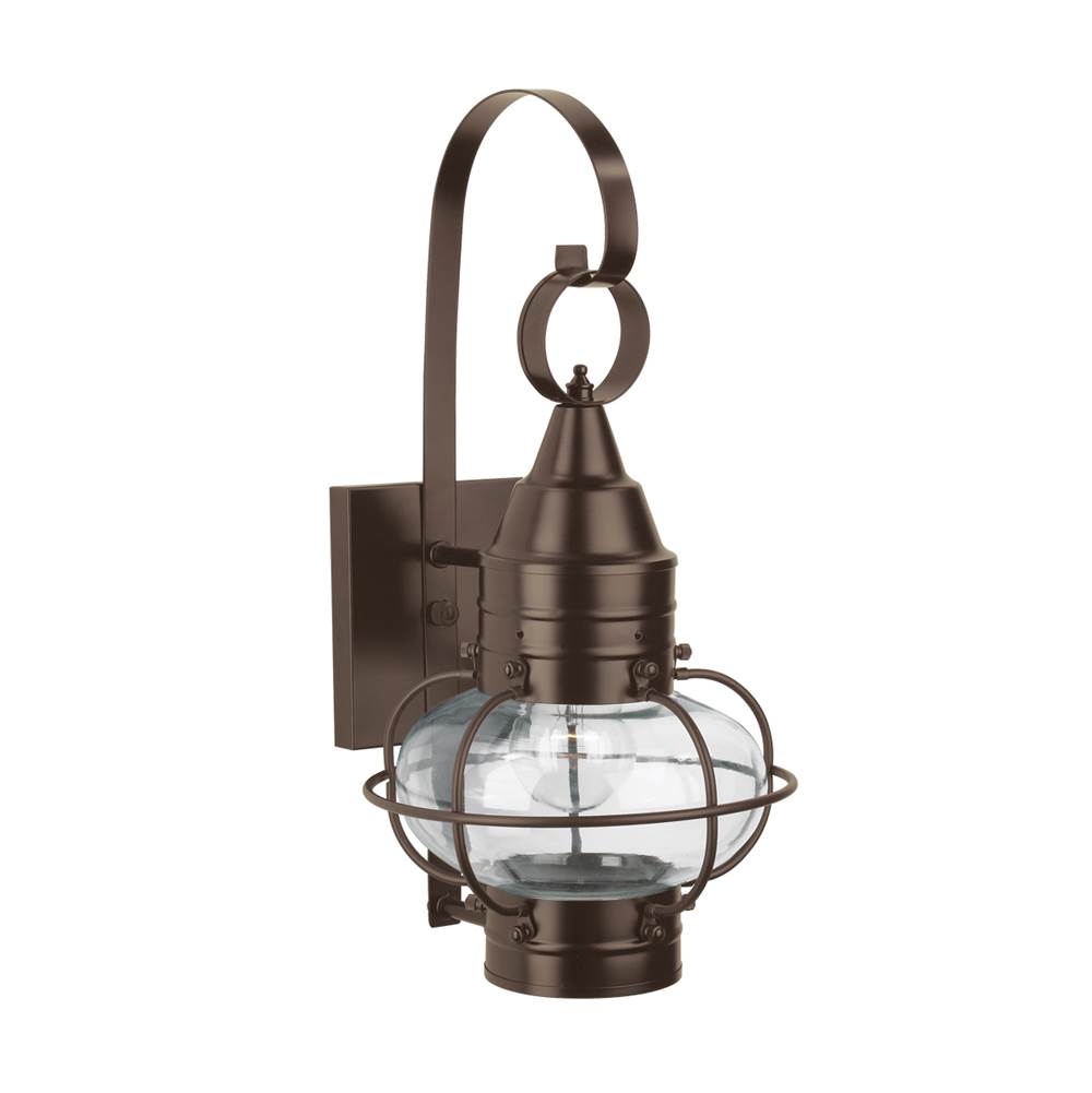 Norwell Classic Onion Outdoor Wall Light - Bronze with Clear Glass