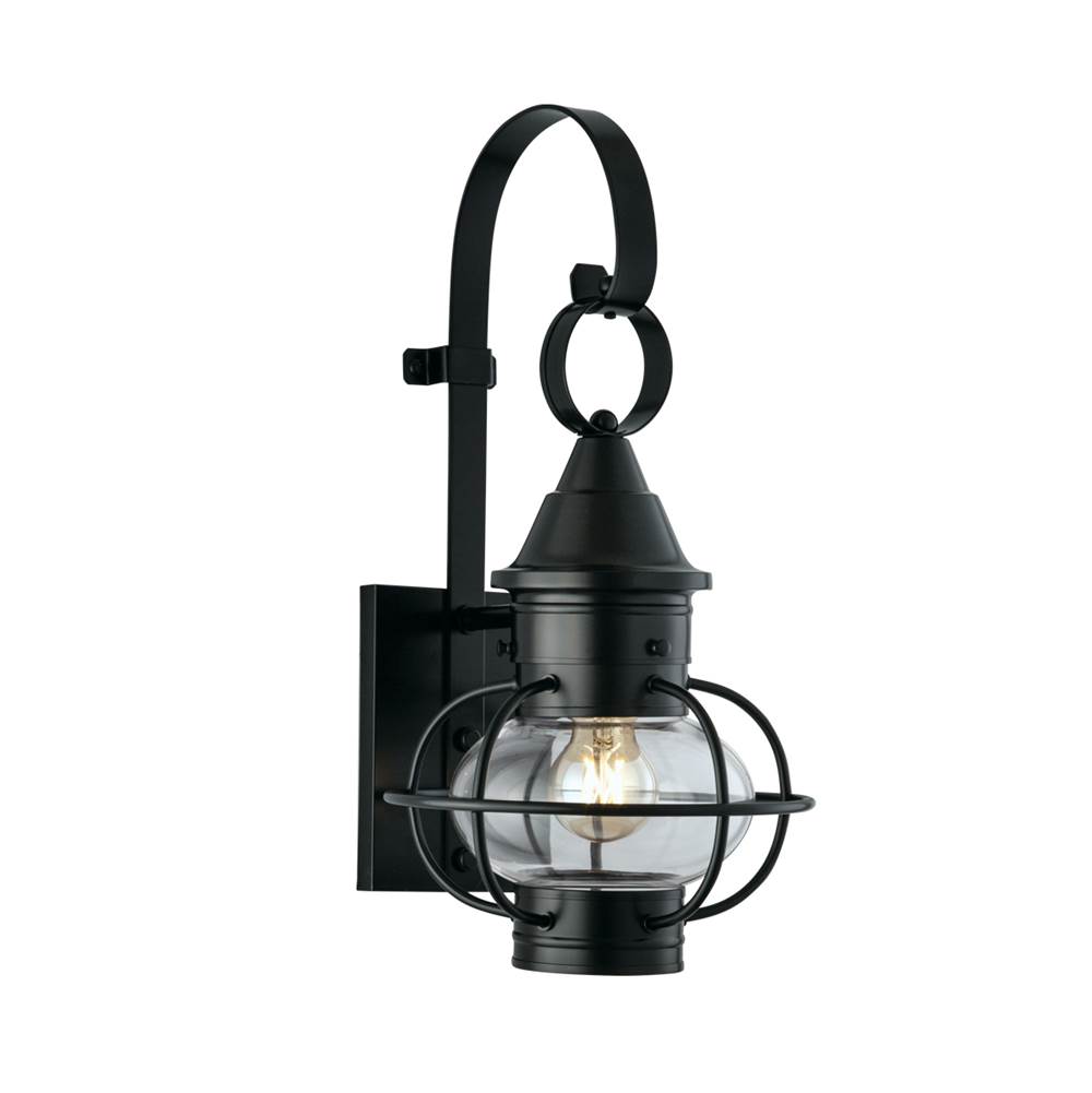 Norwell Classic Onion Outdoor Wall Light - Black With Clear Glass