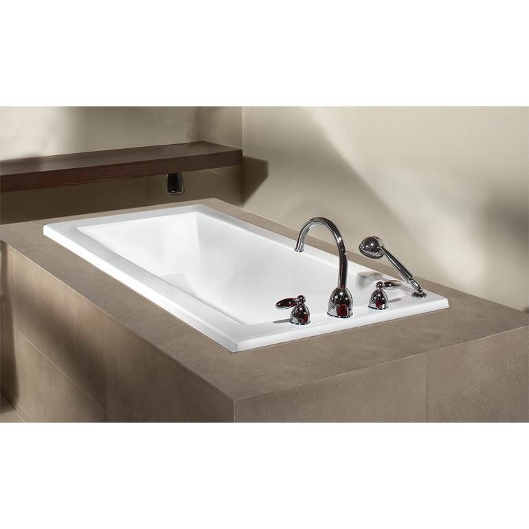 Oceania Baths Unity Deck Mount 60 x 32, SuperAeroMass Bathtub, Glossy White