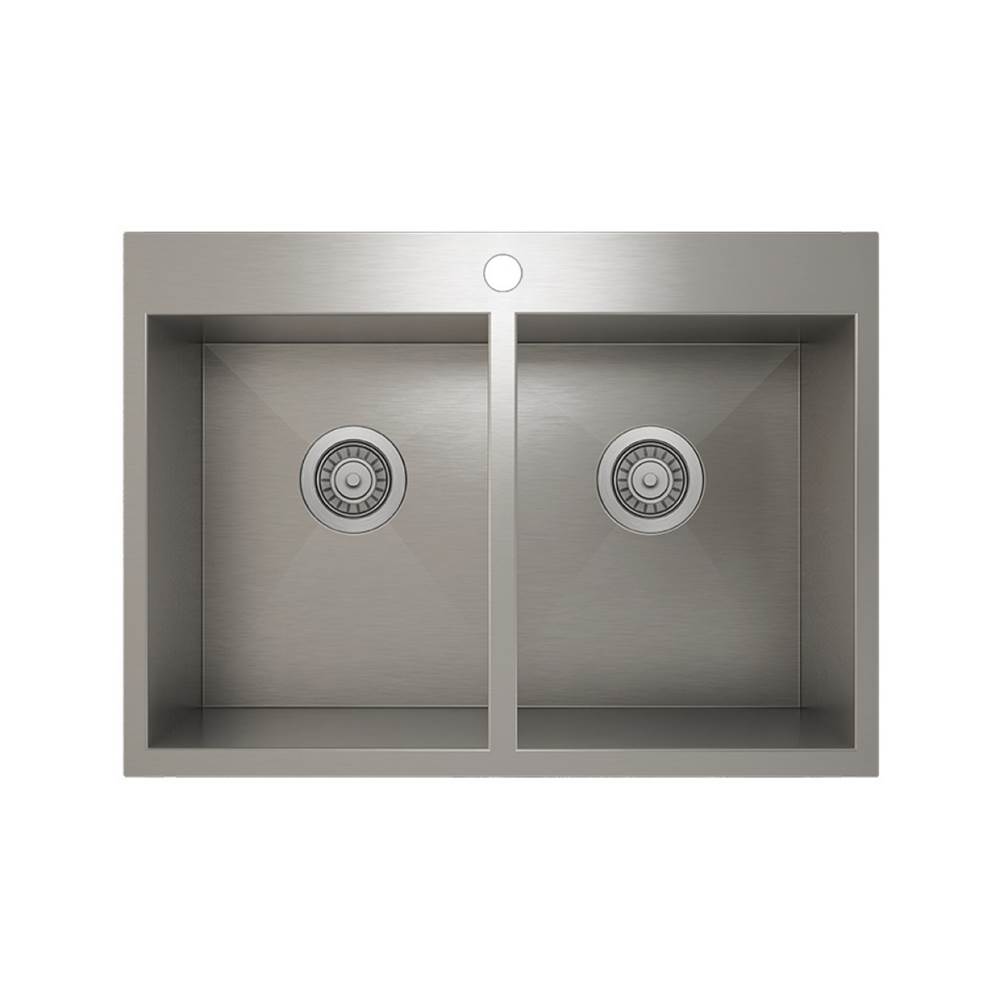 Prochef by Julien ProInox H0 sink topmount, double L14X16X9 R14X16X9