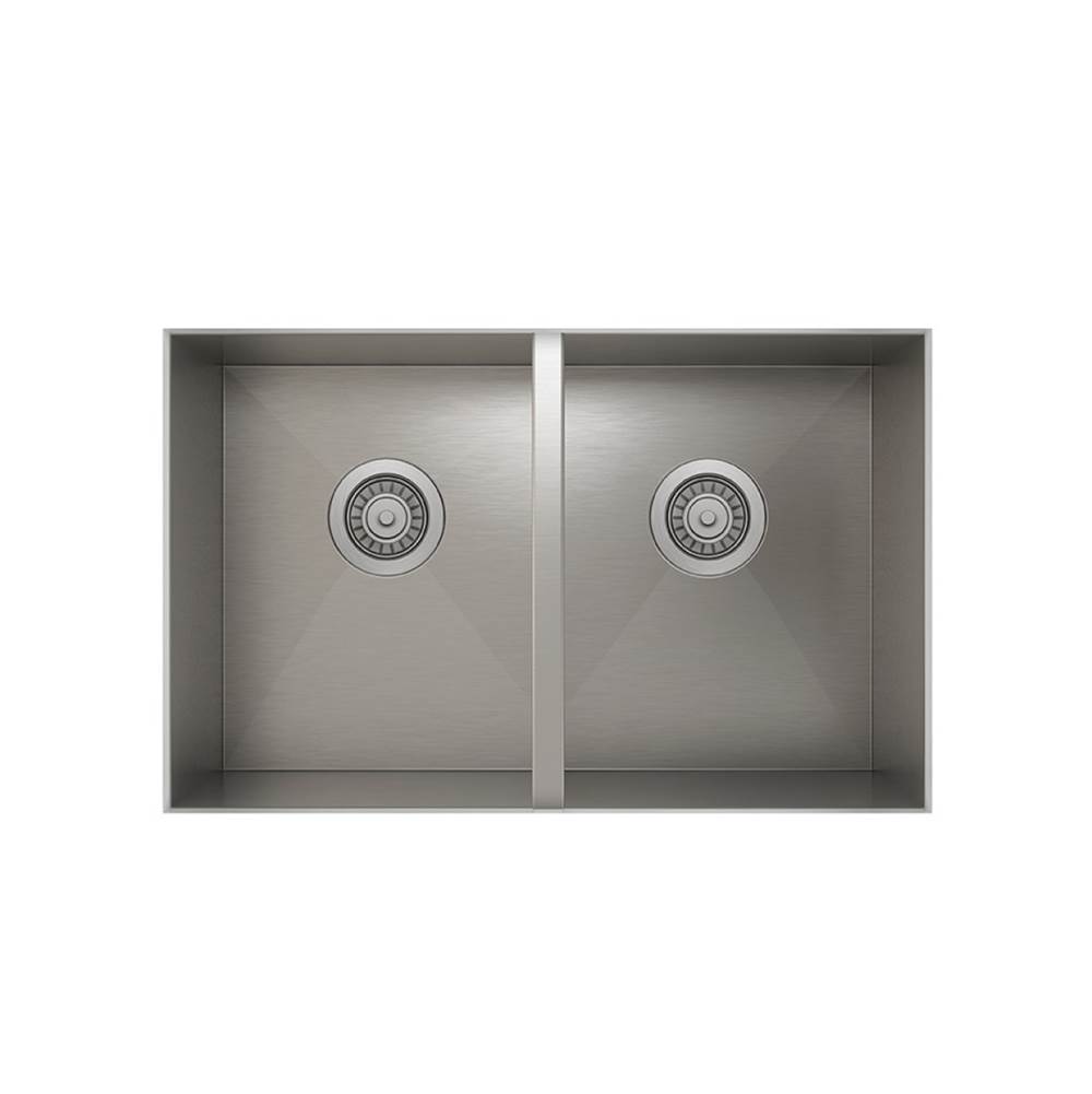 Prochef by Julien ProInox H0 sink undermount, double L14X16X8 R14X16X8