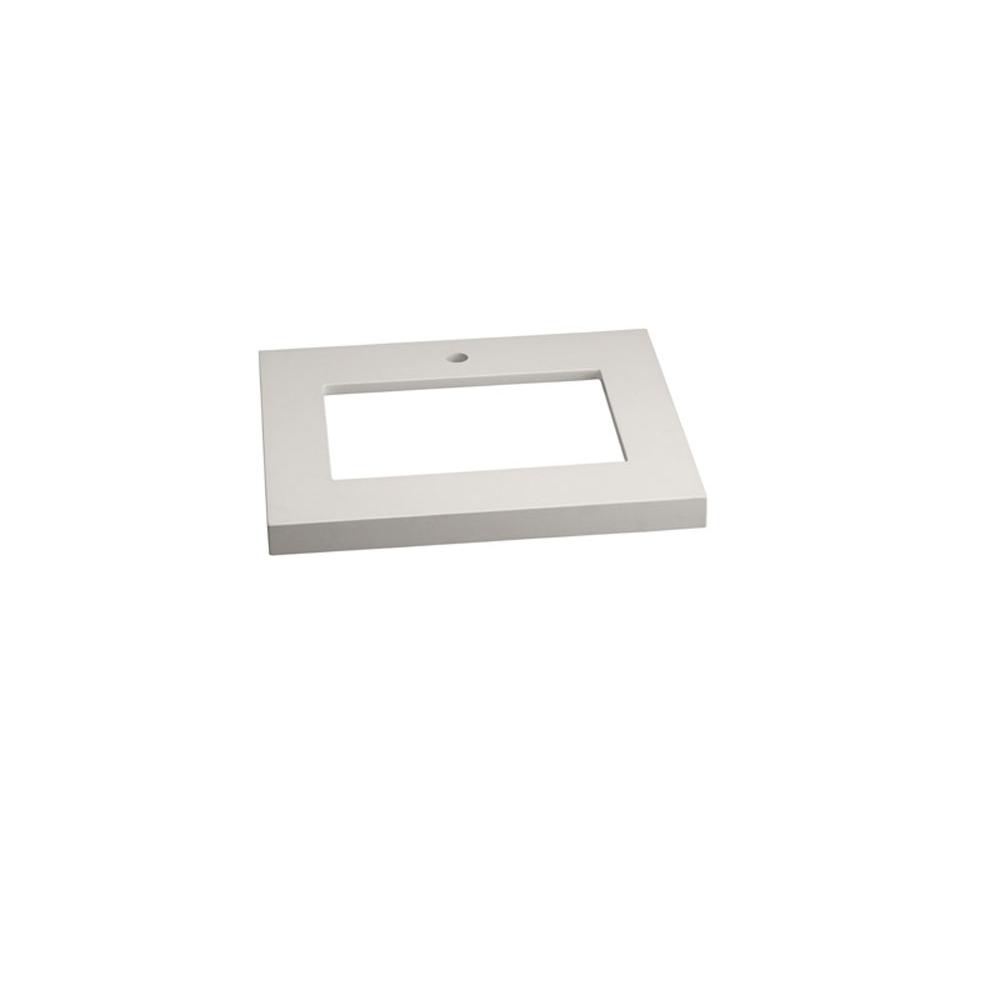 Ronbow 25'' x 22'' TechStone™  WideAppeal™Vanity Top in Solid White - 2'' Thick