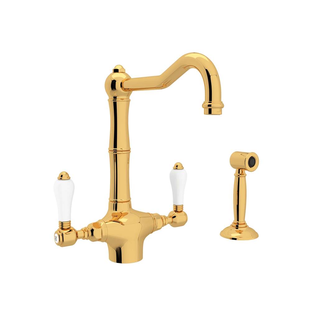 Rohl Acqui® Two Handle Kitchen Faucet With Side Spray