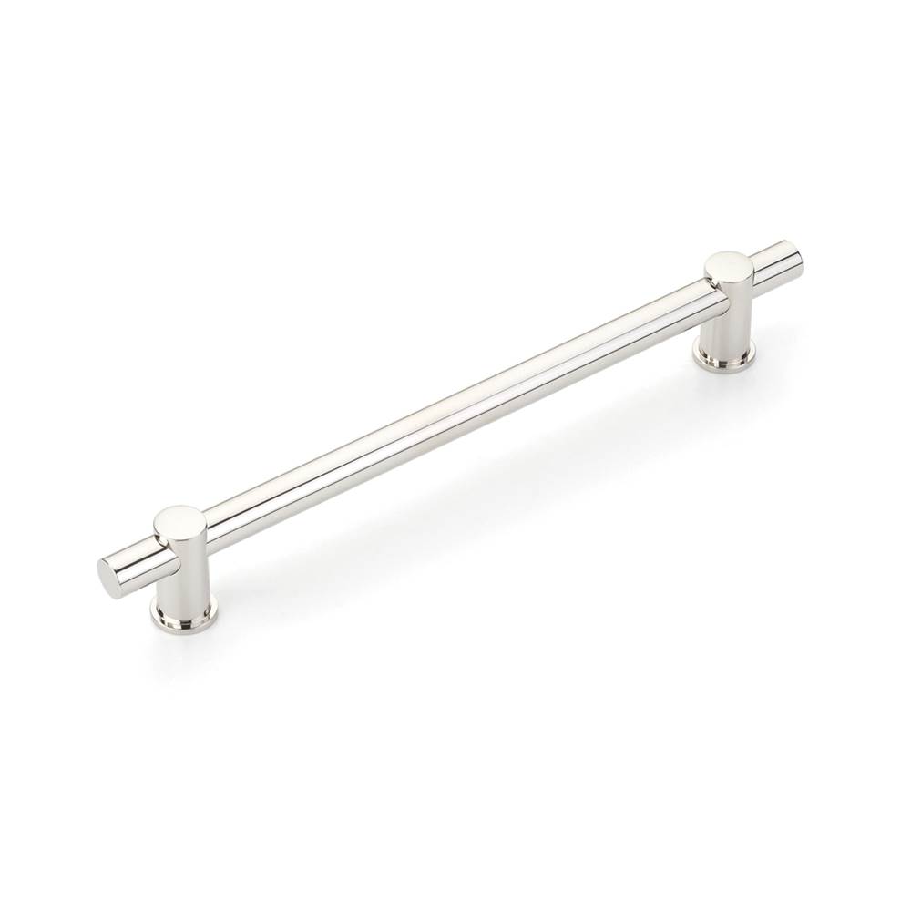 Schaub And Company Fonce Bar Pull, 8'' cc with Polished Nickel