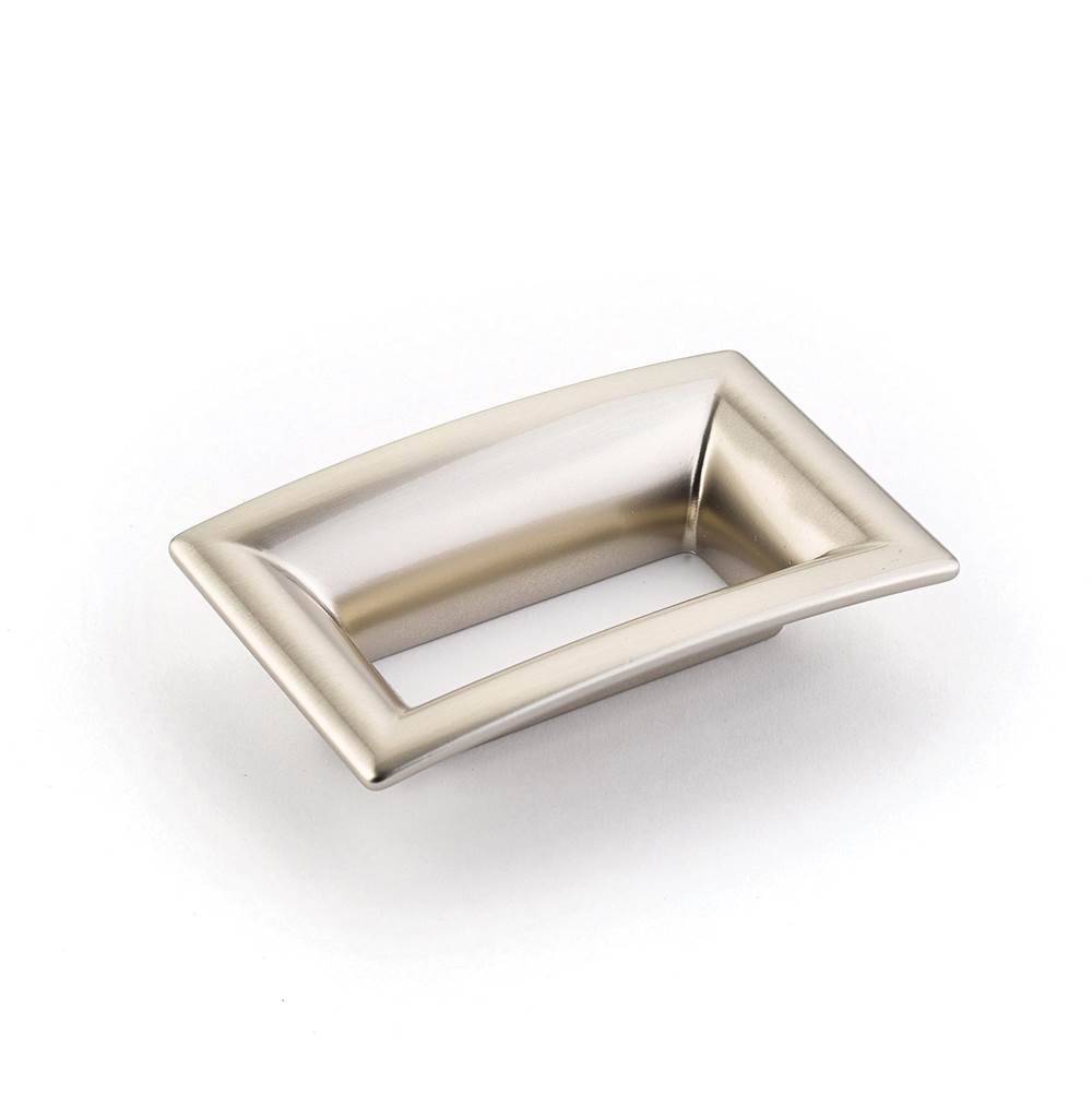 Schaub And Company Pull, Flared Rectangle, Satin Nickel, 64 mm cc
