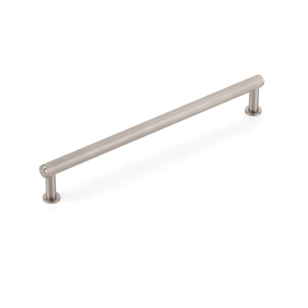 Schaub And Company Pub House, Pull, Knurled, Brushed Nickel, 8'' cc