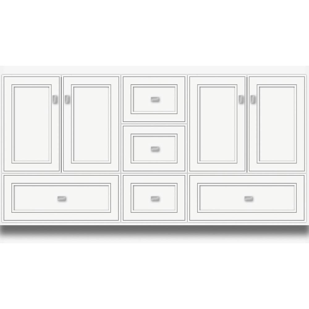 Strasser Woodenworks 60 X 21 X 34.5 Montlake Vanity Deco Miter Sat White Db