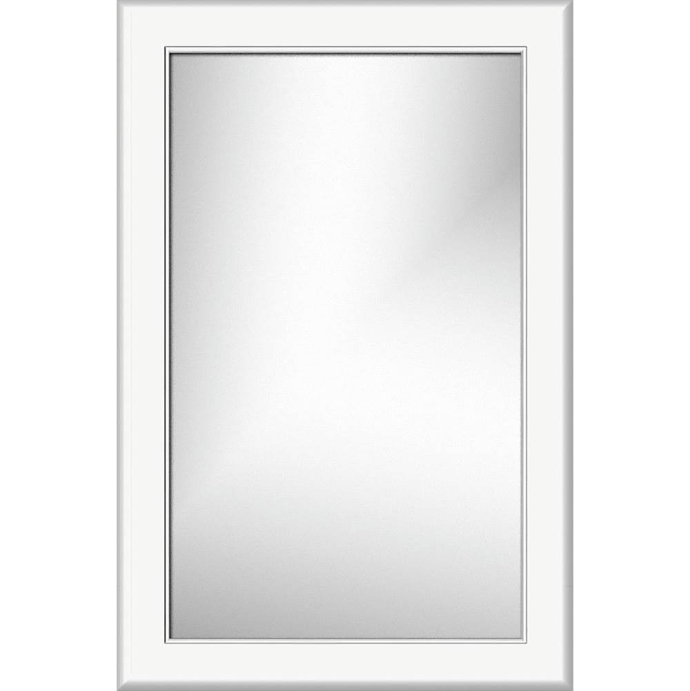 Strasser Woodenworks 19.5 X .75 X 29.5 Framed Mirror Non-Bev Round Sat White