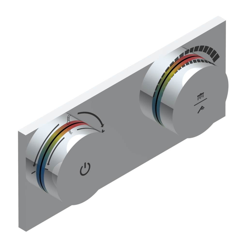THG Trim for electronic wall-mounted shower control, on/off and temperature control, 2 functions