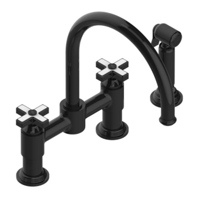 THG Two Hole Bridge Kitchen Faucet With Side Spray