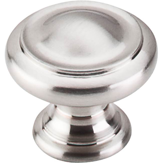 Top Knobs Dome Knob 1 1/8 Inch Brushed Satin Nickel