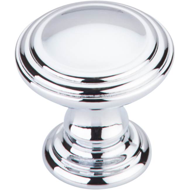 Top Knobs Reeded Knob 1 1/4 Inch Polished Chrome