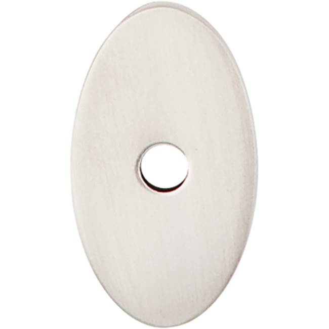 Top Knobs Oval Backplate 1 1/4 Inch Brushed Satin Nickel