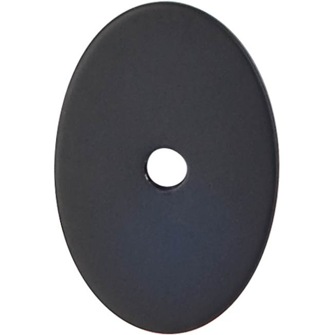 Top Knobs Oval Backplate 1 1/2 Inch Flat Black