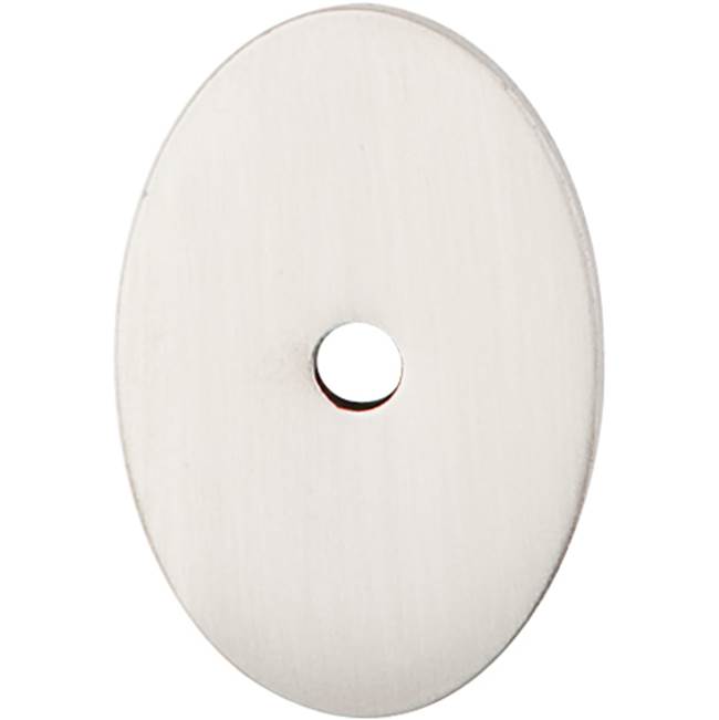 Top Knobs Oval Backplate 1 1/2 Inch Brushed Satin Nickel