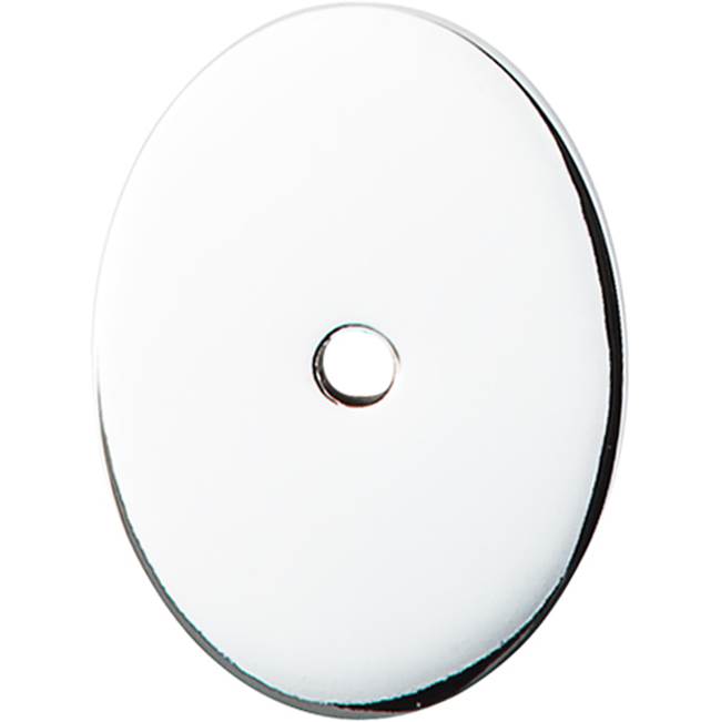 Top Knobs Oval Backplate 1 3/4 Inch Polished Chrome