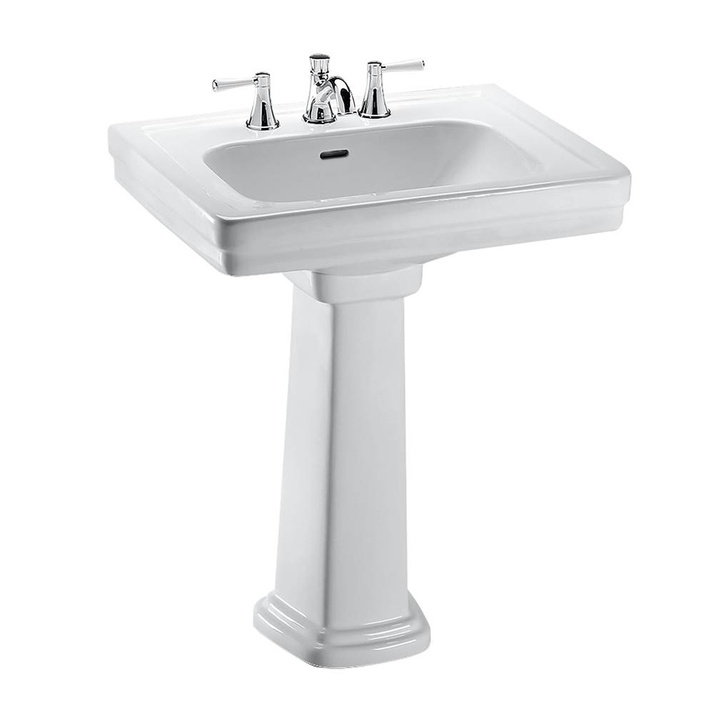 TOTO Toto® Promenade® 24'' X 19-1/4'' Rectangular Pedestal Bathroom Sink For 4 Inch Center Faucets, Cotton White