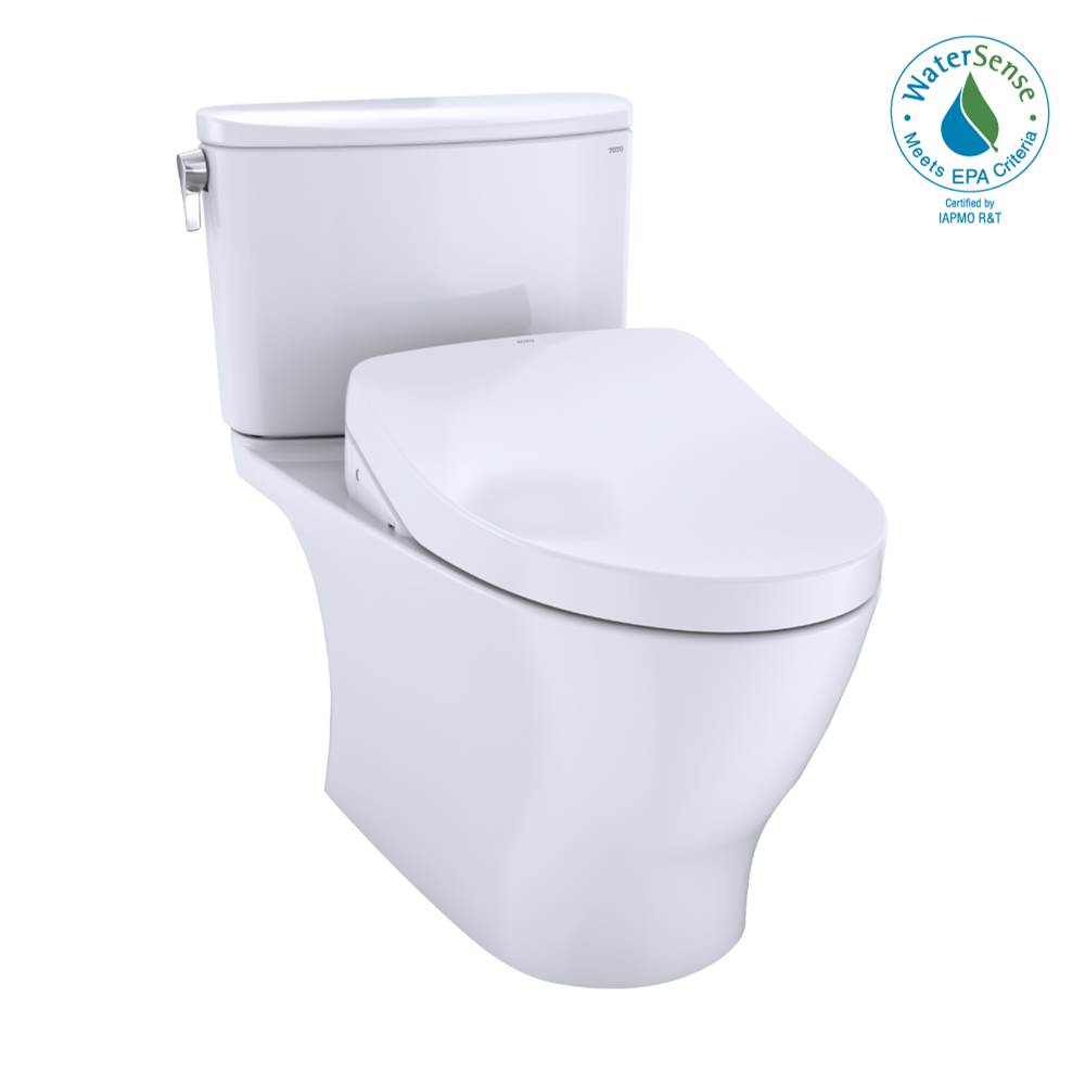 TOTO Toto® Washlet®+ Nexus® 1G® Two-Piece Elongated 1.0 Gpf Toilet With Auto Flush S500E Contemporary Bidet Seat, Cotton White