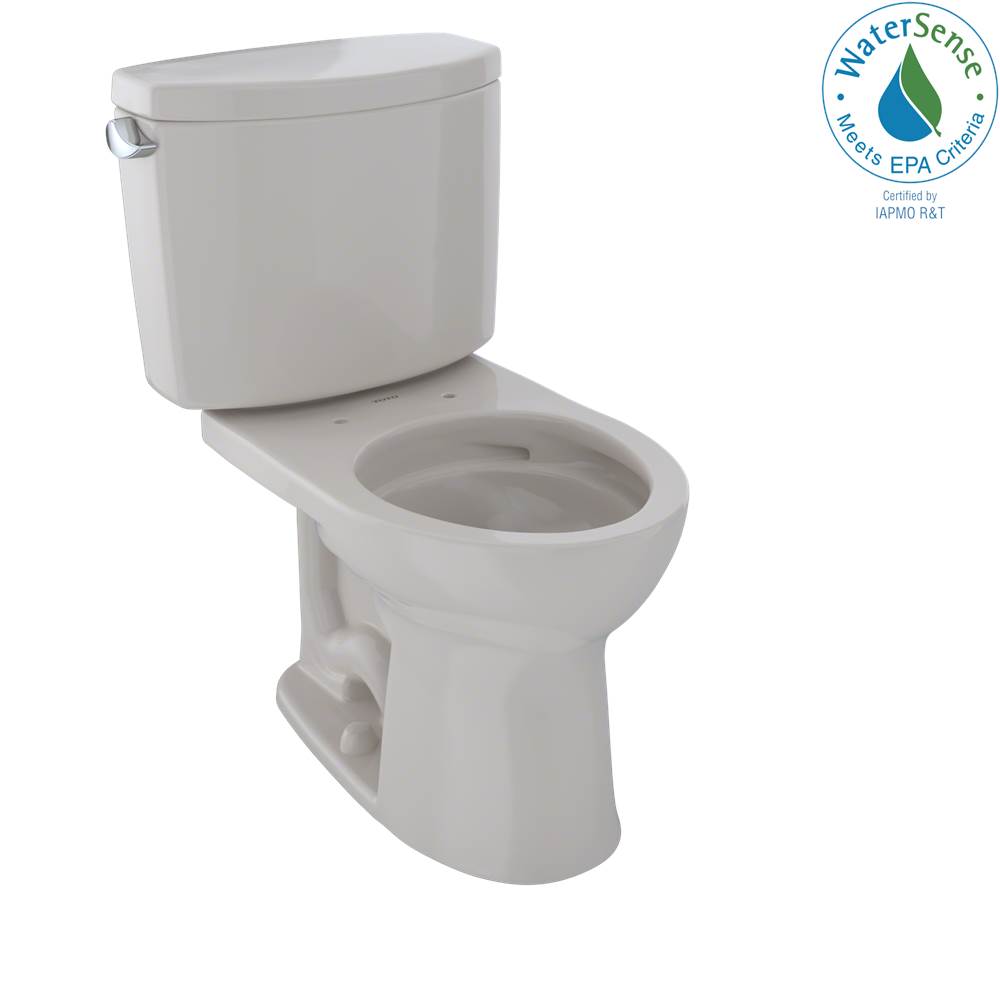 TOTO Toto® Drake® II Two-Piece Round 1.28 Gpf Universal Height Toilet With Cefiontect, Sedona Beige