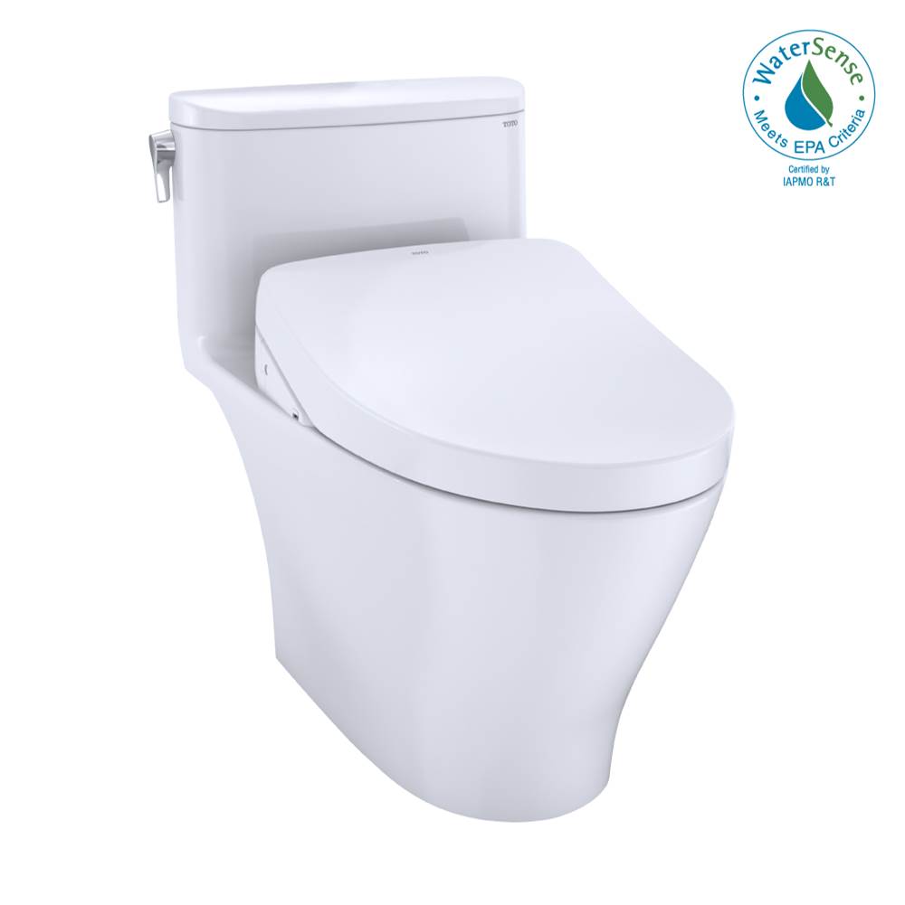 TOTO Toto® Washlet®+ Nexus® One-Piece Elongated 1.28 Gpf Toilet With Auto Flush S550E Contemporary Bidet Seat, Cotton White