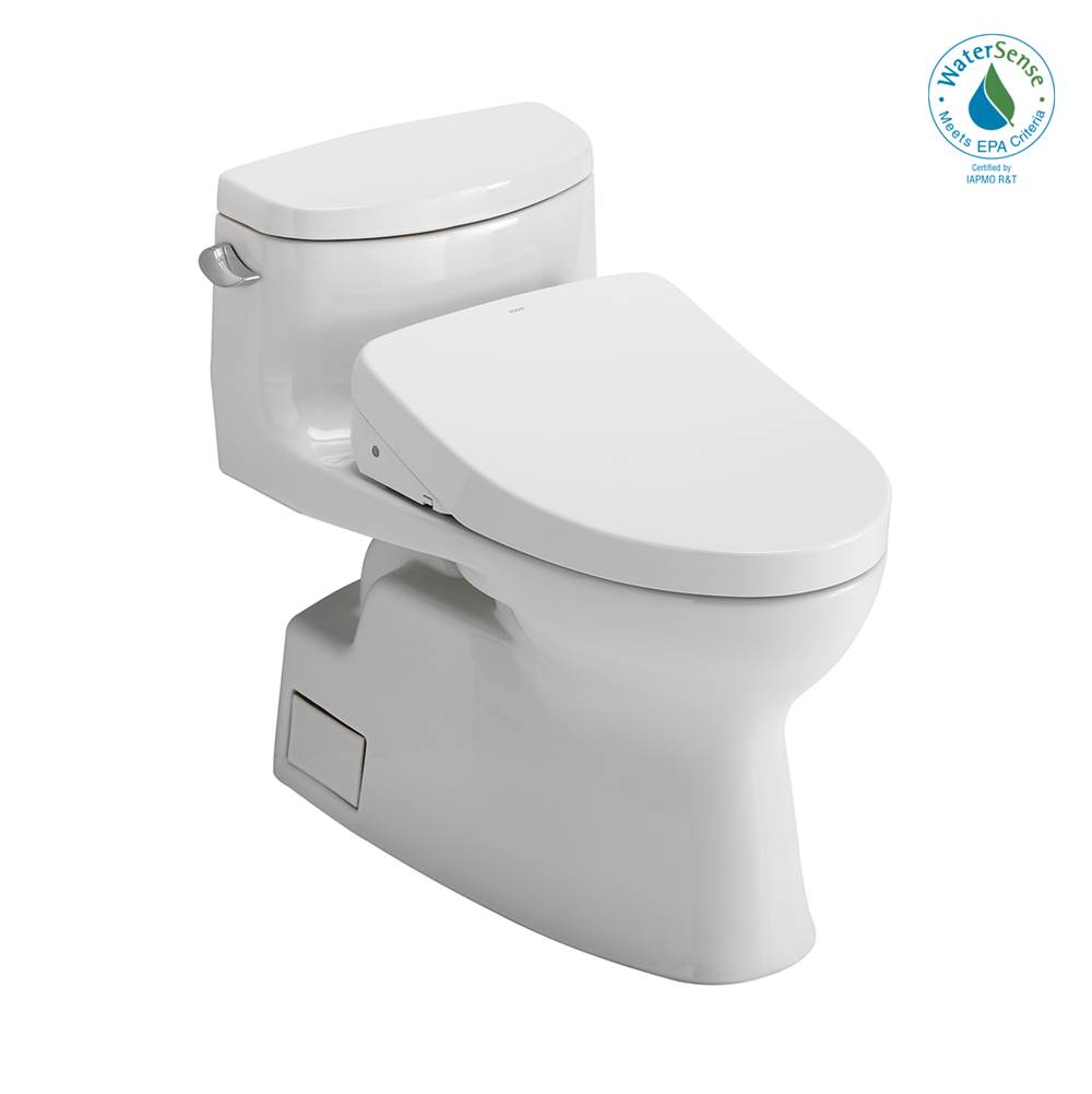 TOTO Toto® Washlet+® Carolina® II One-Piece Elongated 1.28 Gpf Toilet And Washlet+® S550E Contemporary Bidet Seat, Cotton White