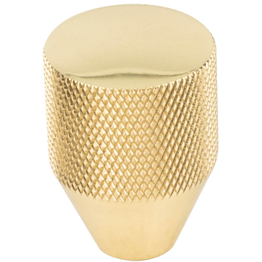 Vesta Beliza Conical Knurled Knob 1 Inch Polished Brass