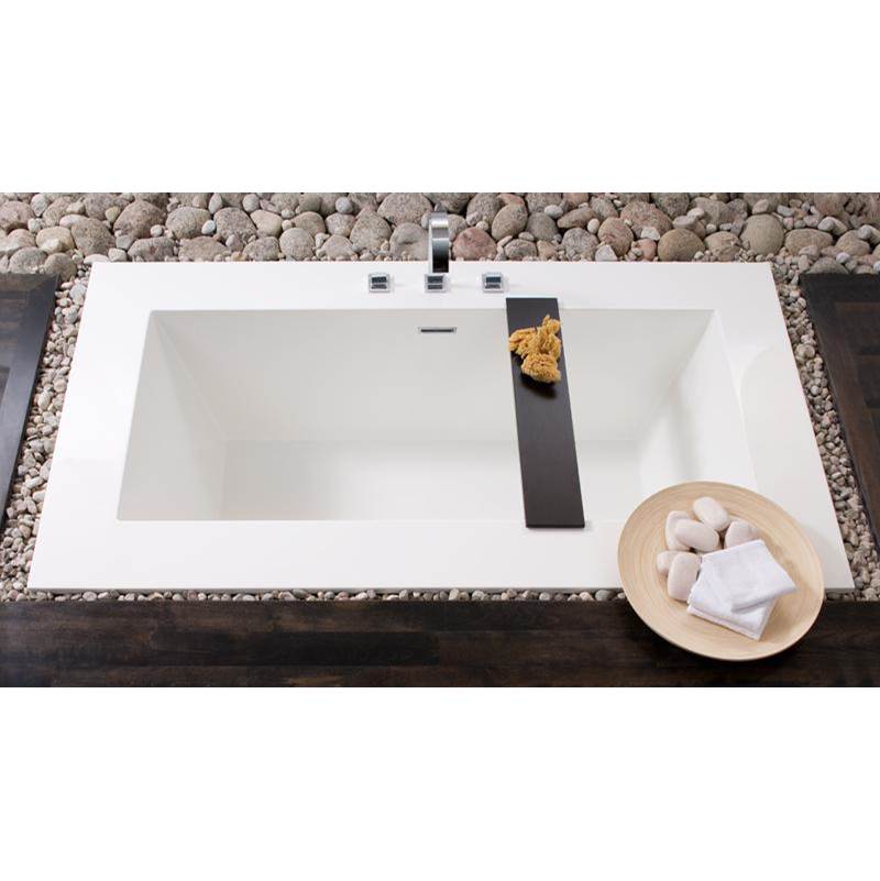 WETSTYLE Cube Bath 72 X 40 X 24 - 1 Wall - Built In Nt O/F & Pc Drain - Copper Conn - White Matte