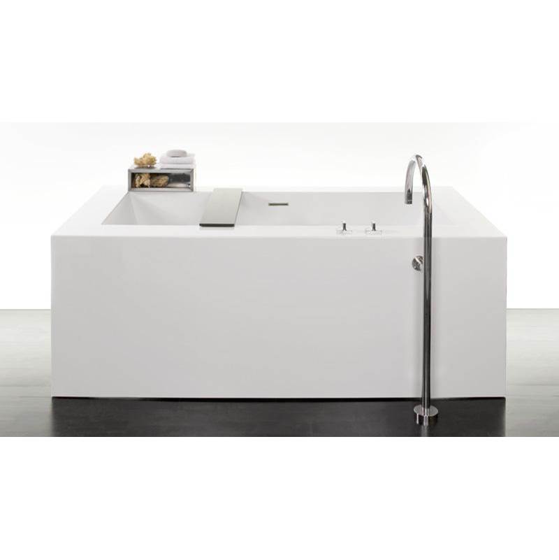 WETSTYLE Cube Bath 66 X 36 X 24 - Fs - Built In Pc O/F & Drain - Copper Conn - White Matte