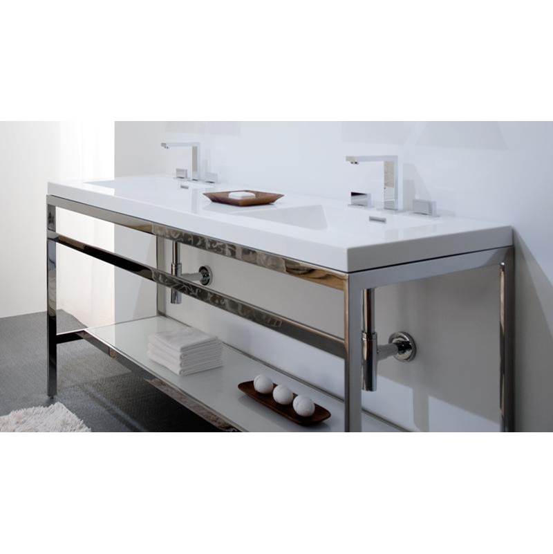 WETSTYLE Furniture ''C'' - Console - 22 1/8 X 60 1/2 - Stainless Steel Brushed Finish