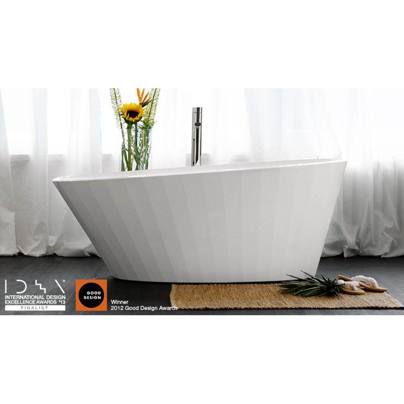 WETSTYLE Couture Bath 65.5 X 33.75 X 25 - Fs  - Built In Sb O/F & Drain - White True High Gloss