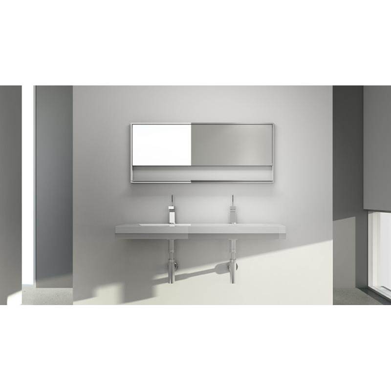 WETSTYLE Decorative Trim And Bracket System For 36 Inch Lavatory - Stainless Steel Mirror Finish