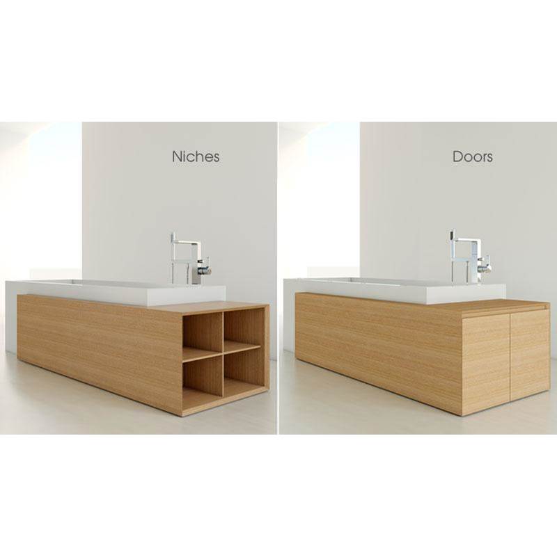 WETSTYLE Furniture ''M'' -  Storage Cube Bath With 2 Doors - Left  - Oak Stone Harbour Grey