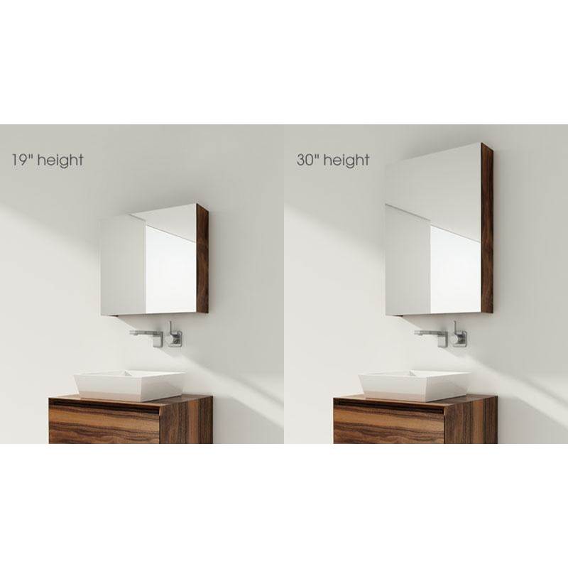 WETSTYLE Furniture ''M'' - Mirrored Cabinet 70 X 30 Height - Led Option - Oak Black