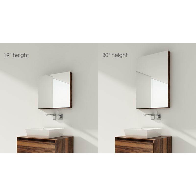 WETSTYLE Furniture ''M'' - Recessed Mirrored Cabinet 22 X 19-1/8 Height - Left Hinges - Oak Smoked