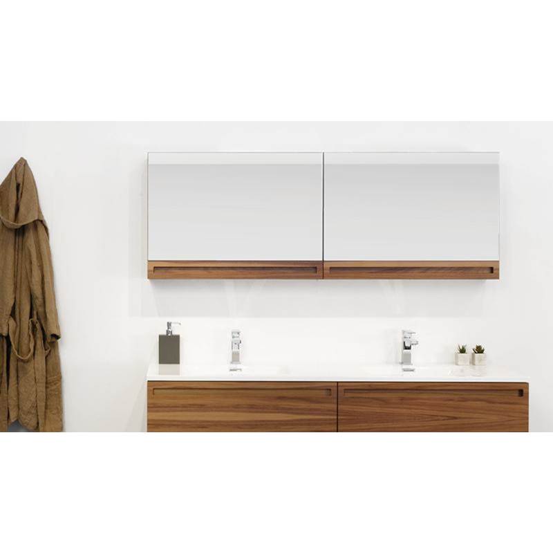WETSTYLE Furniture Element Rafine - Lift-Up Mirrored Cabinet 30 X 21 3/4 X 6 - Torrified Eucalyptus